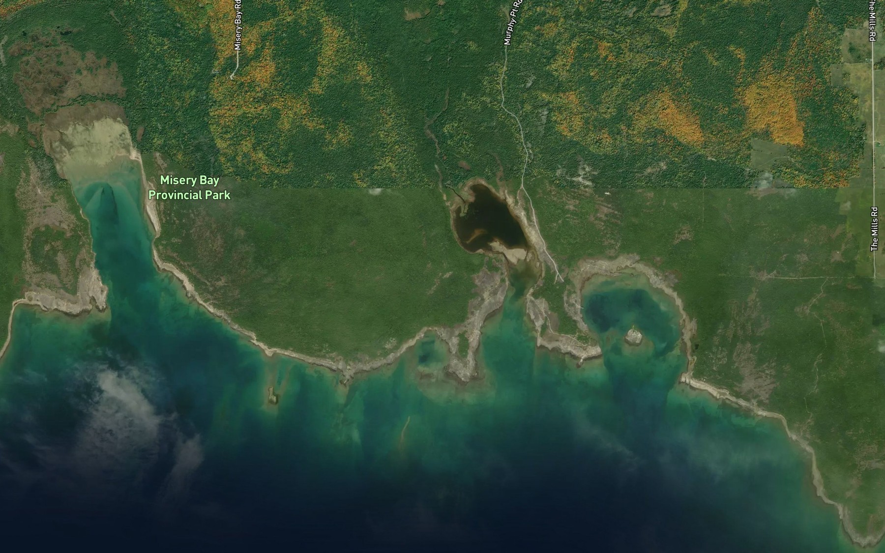 Satellite map of the Mac's Bay