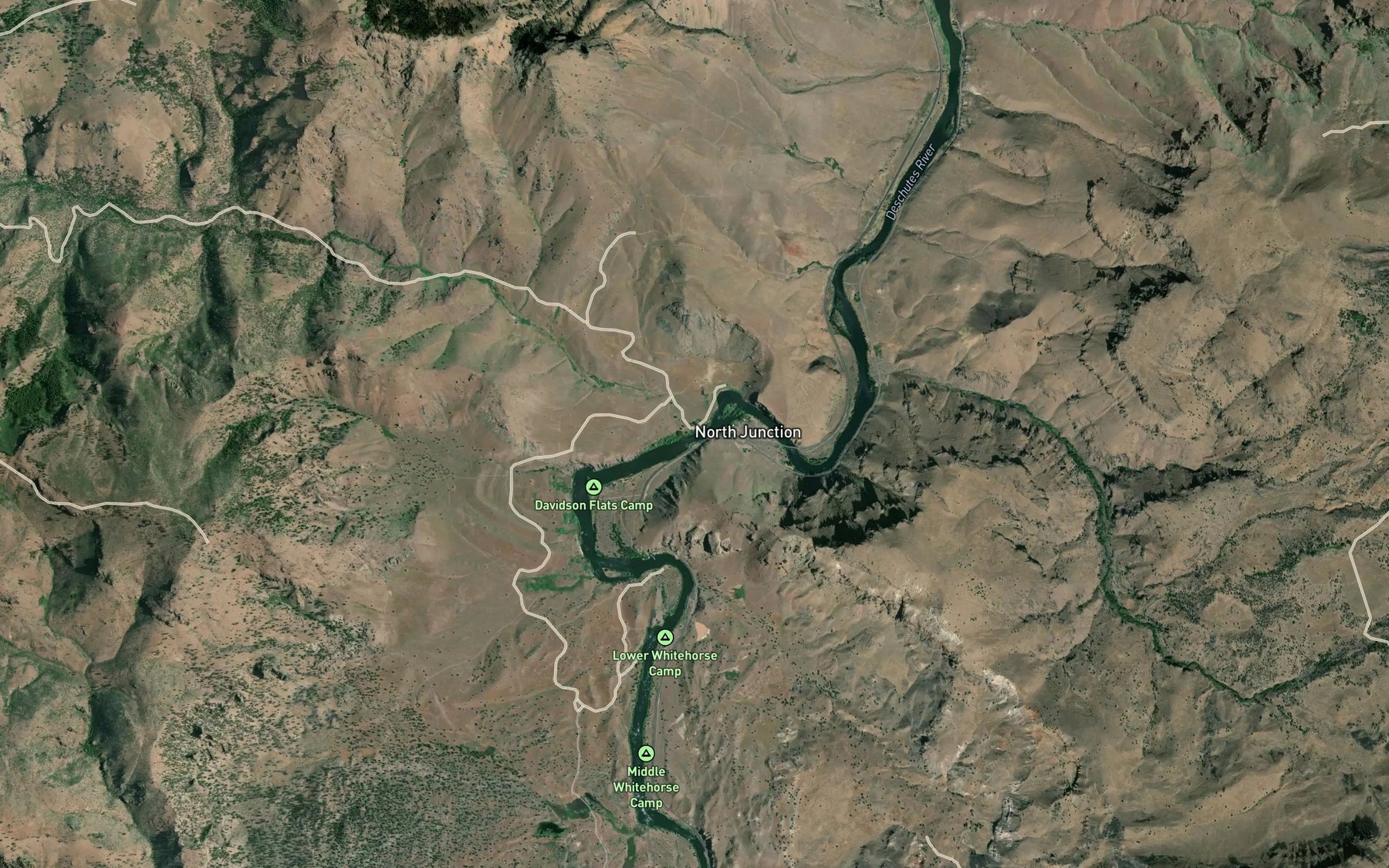 Satellite map of the Antoken Creek