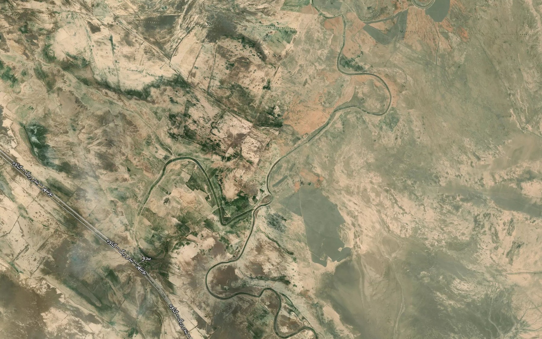 Satellite map of the Rudkhaneh-ye Shur