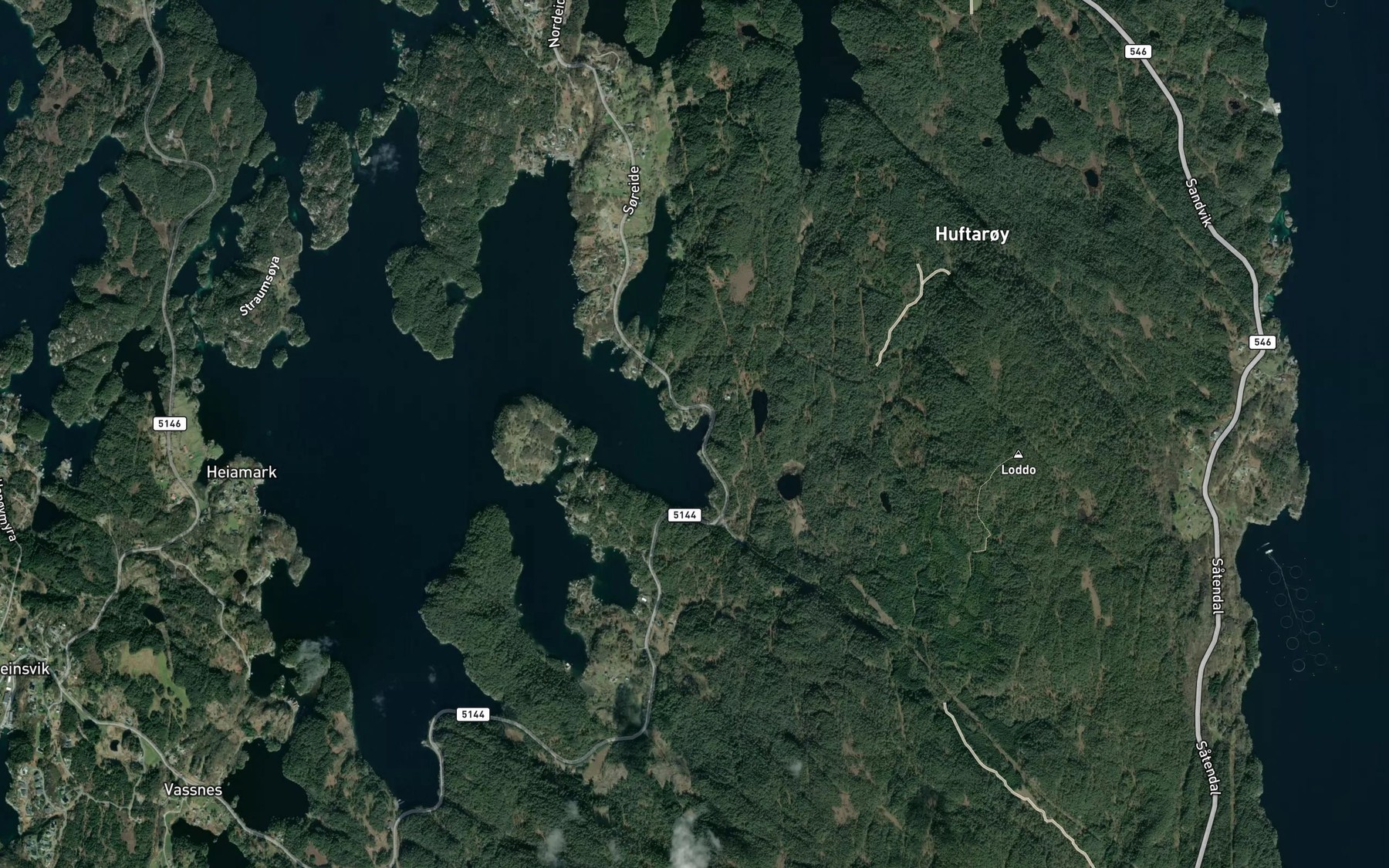 Satellite map of the Tymbervik
