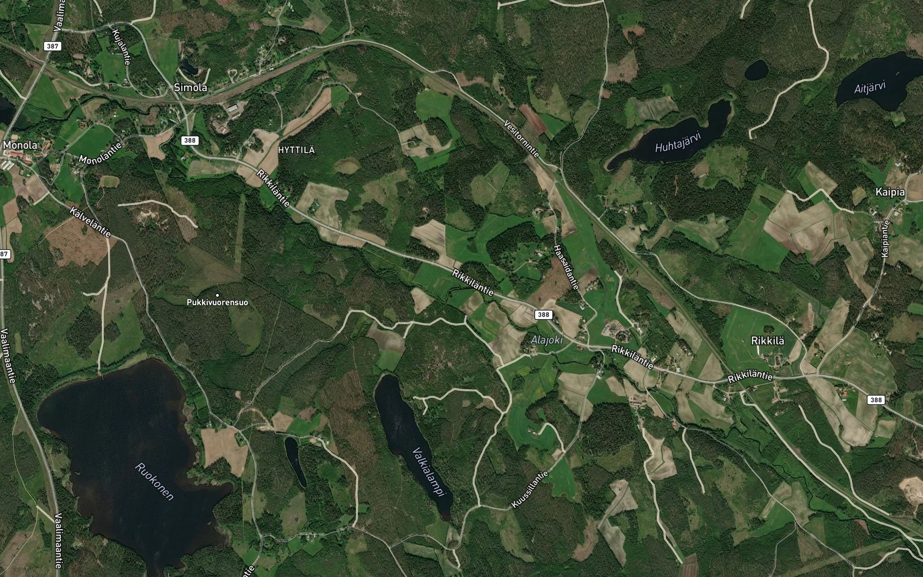 Satellite map of the Rainionoja
