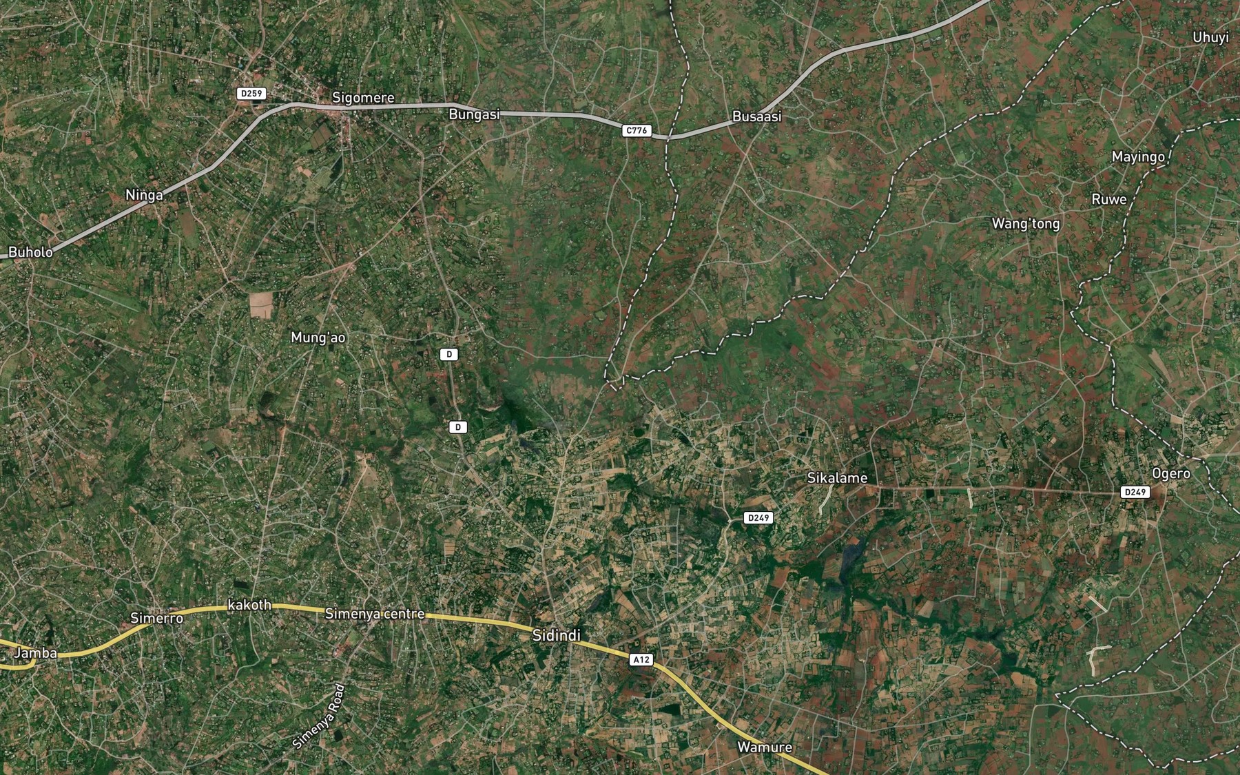 Satellite map of the Siga
