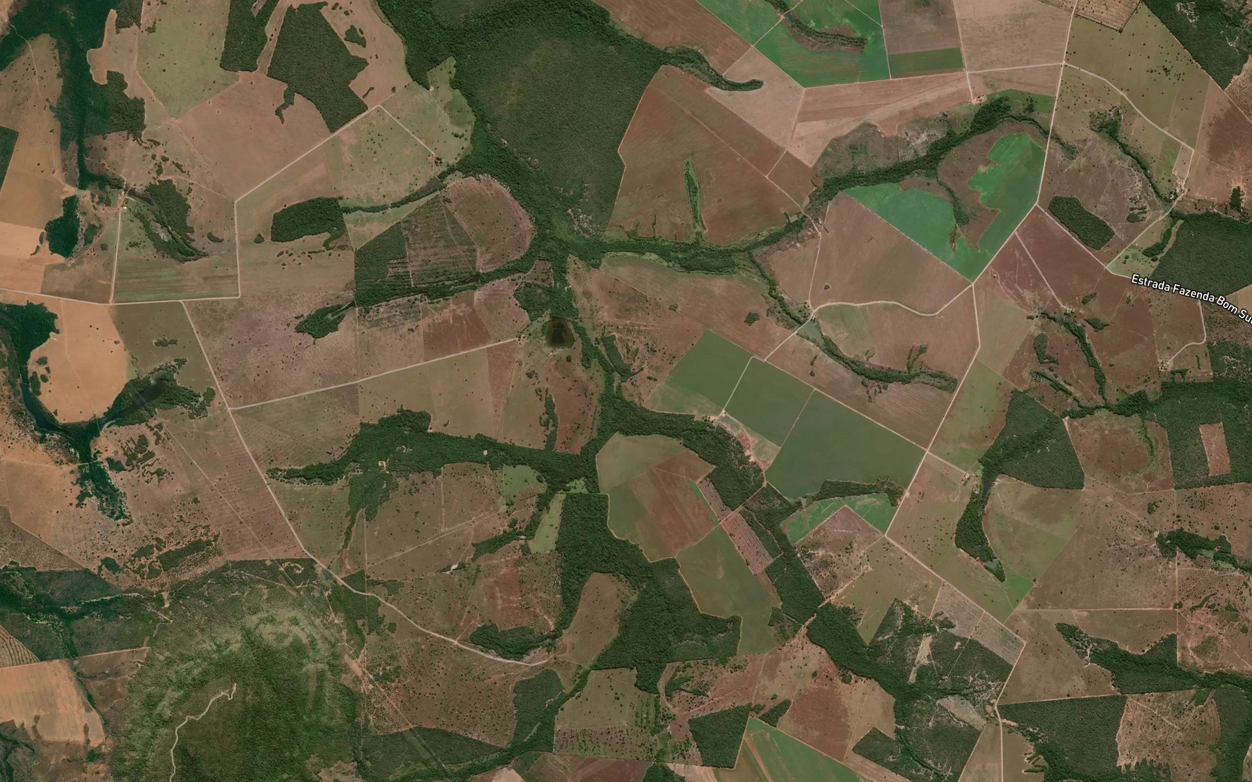 Satellite map of the Corrego Piaus