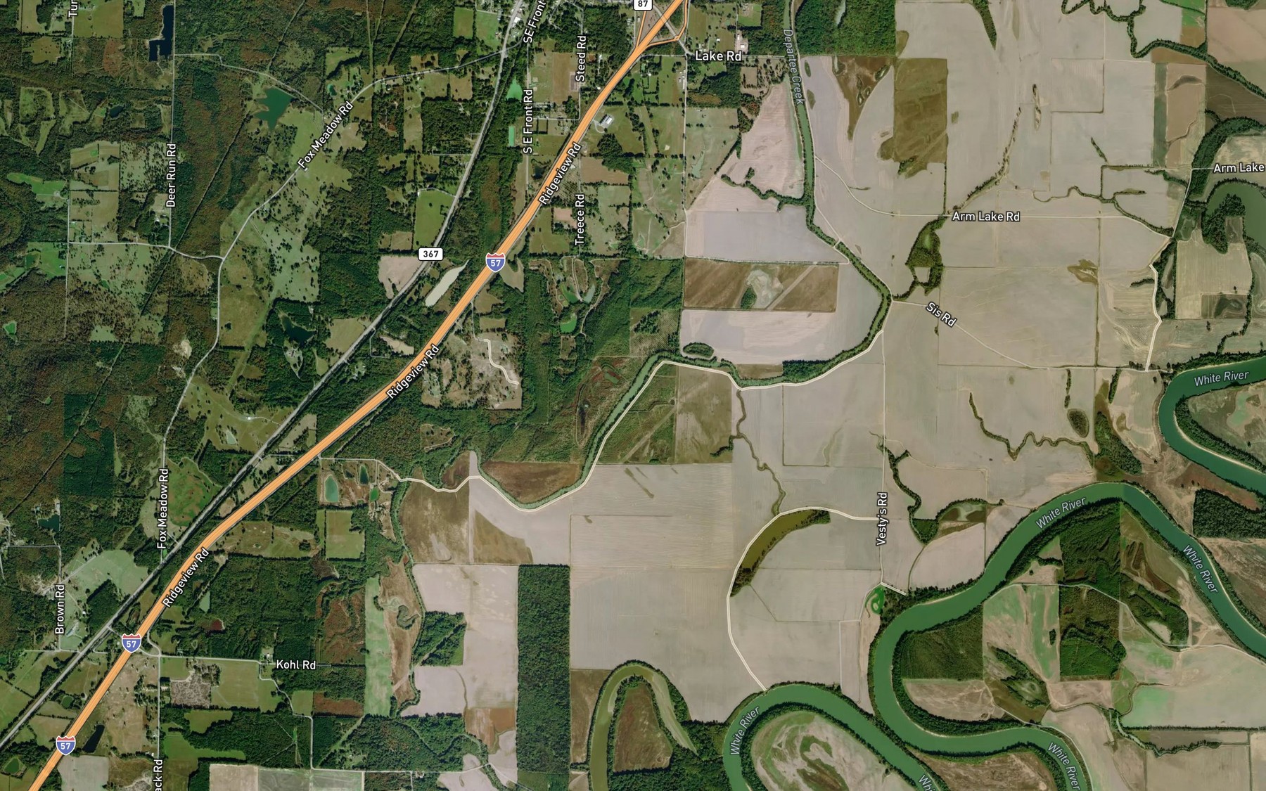 Satellite map of the Little Lake