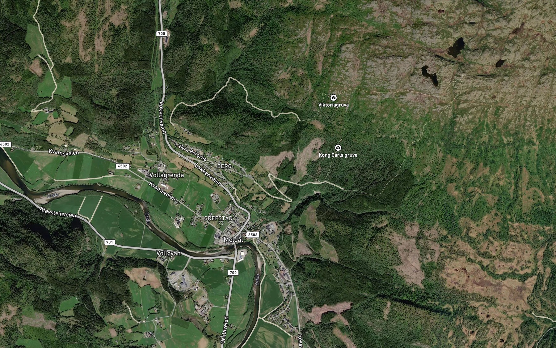 Satellite map of the Horva