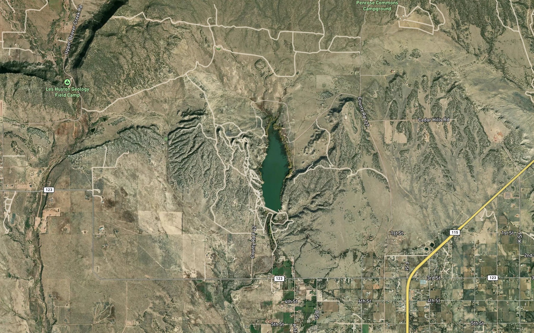 Satellite map of the Spot 2
