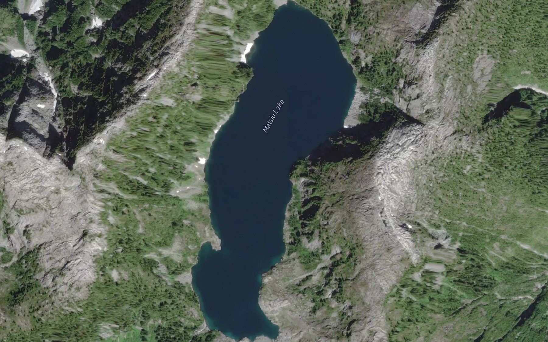 Satellite map of the Matsiu Lake