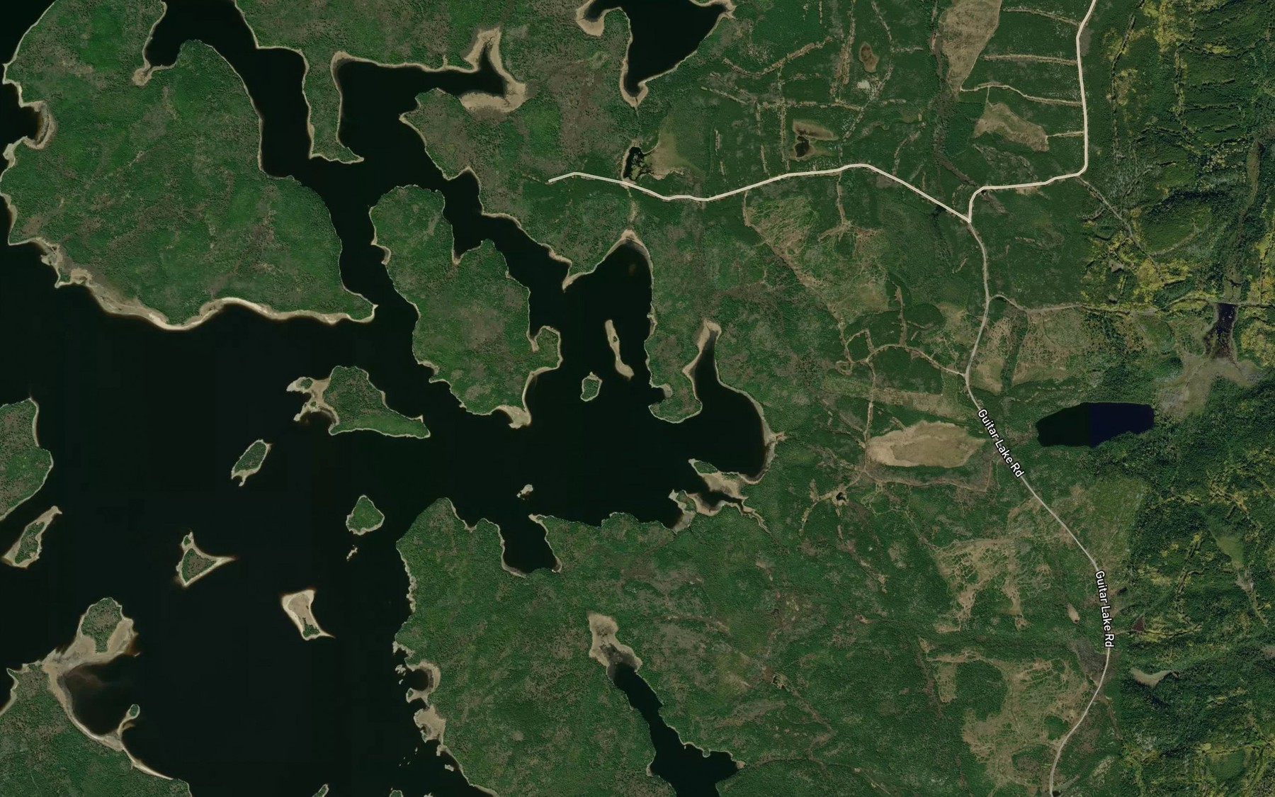Satellite map of the Quirt Bay