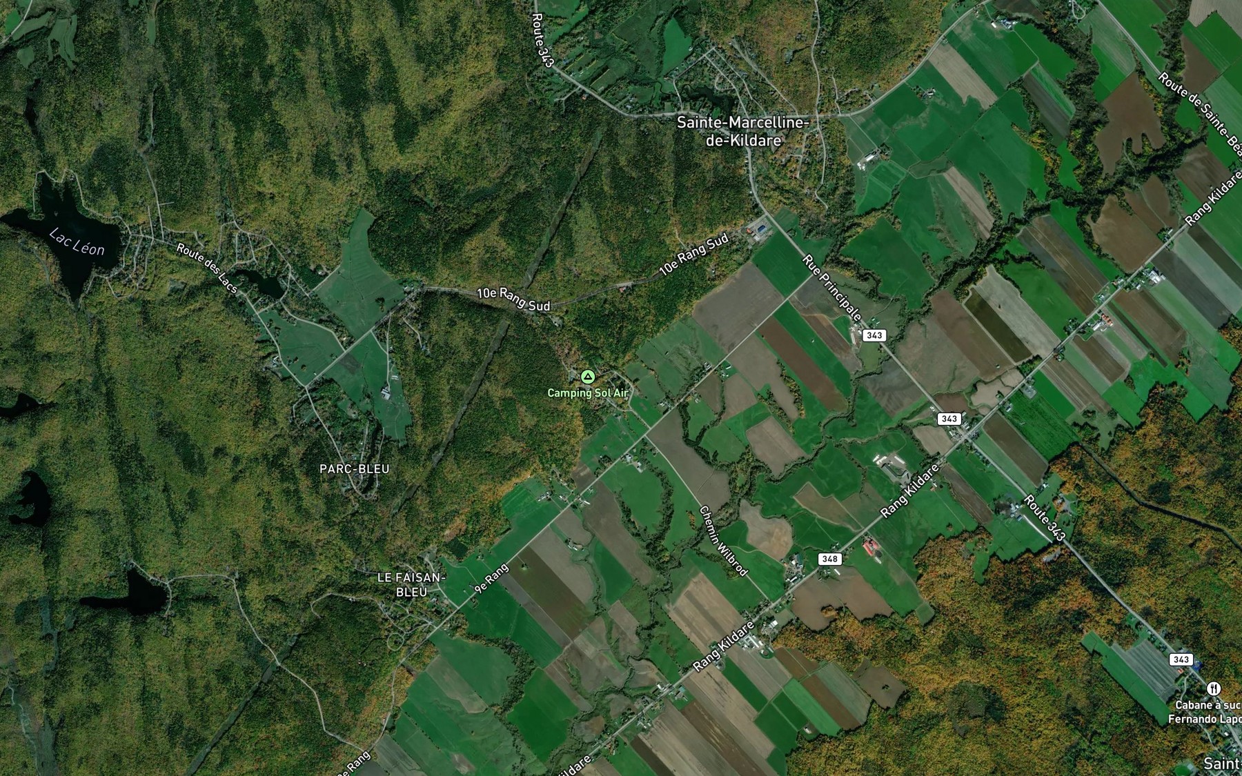 Satellite map of the Lac Andy