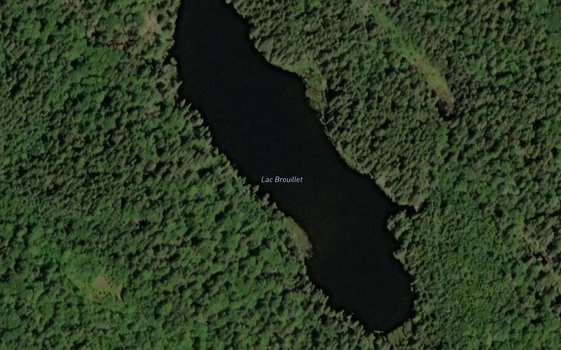 Satellite map of the Lac Brouillet