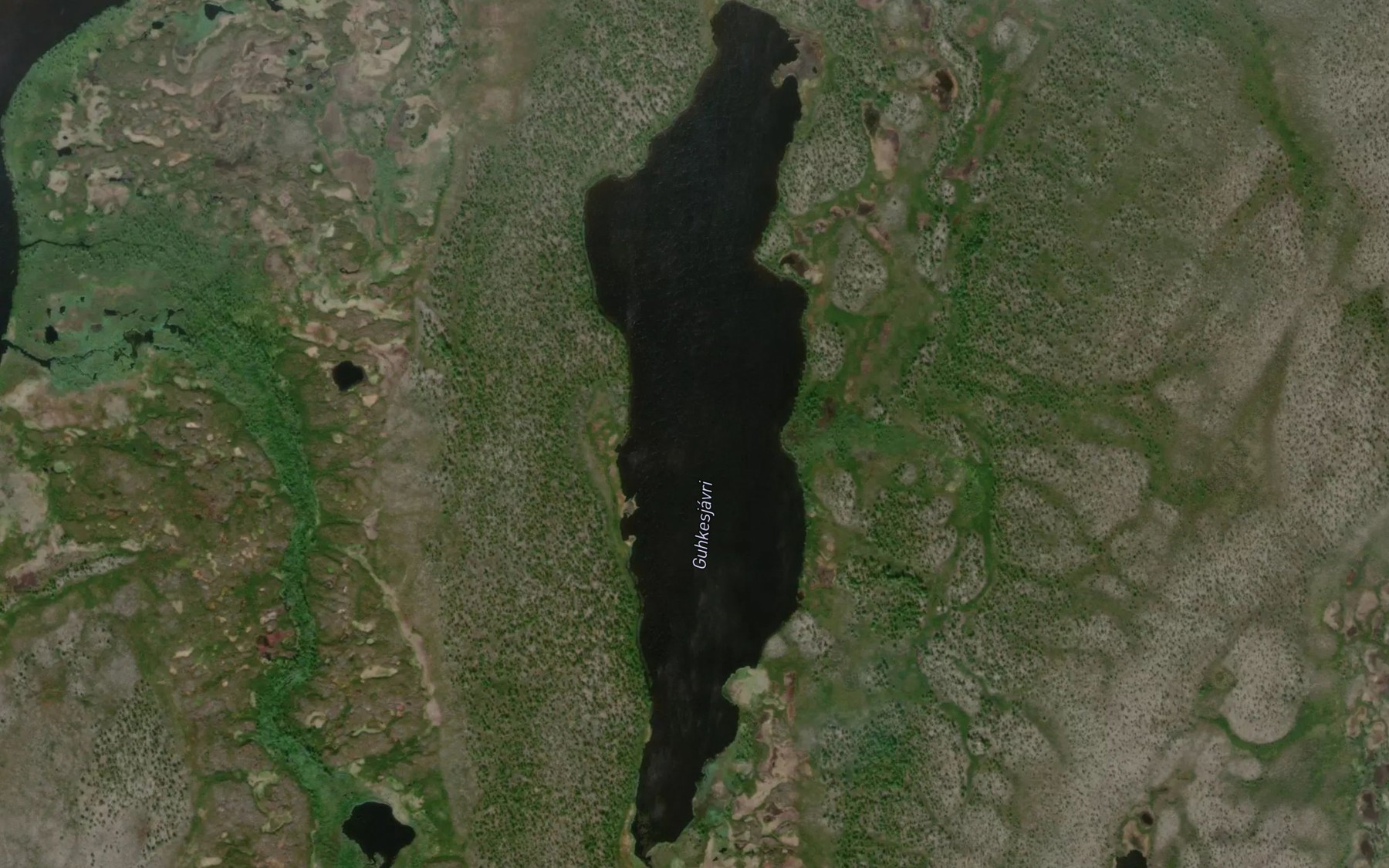 Satellite map of the Gukkesjavri