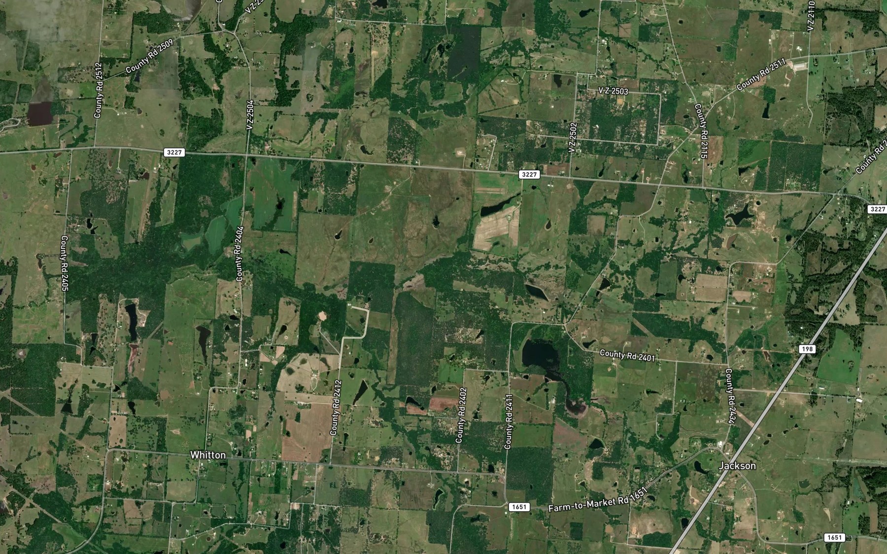 Satellite map of the Buck Branch