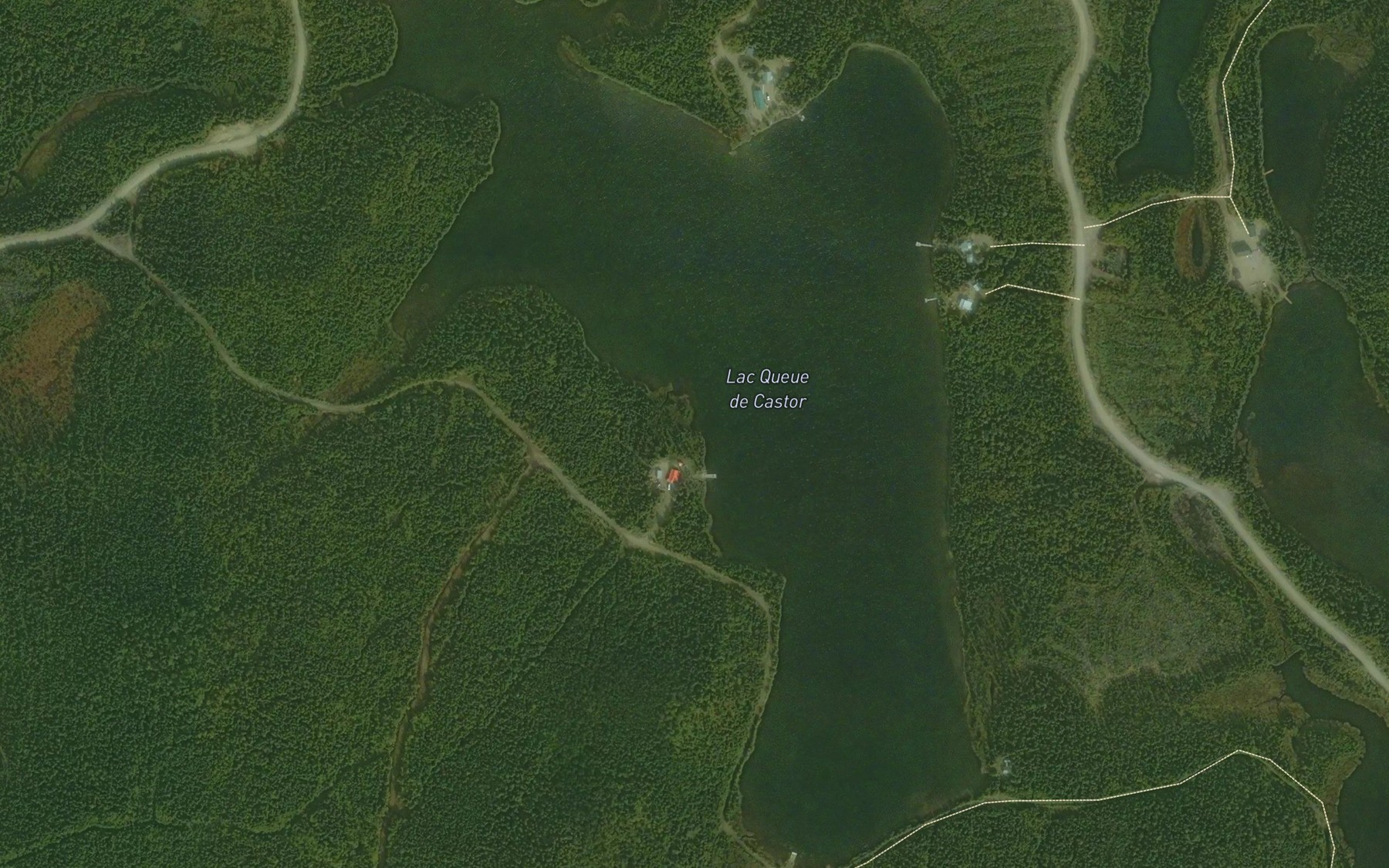 Satellite map of the Lac Queue de Castor
