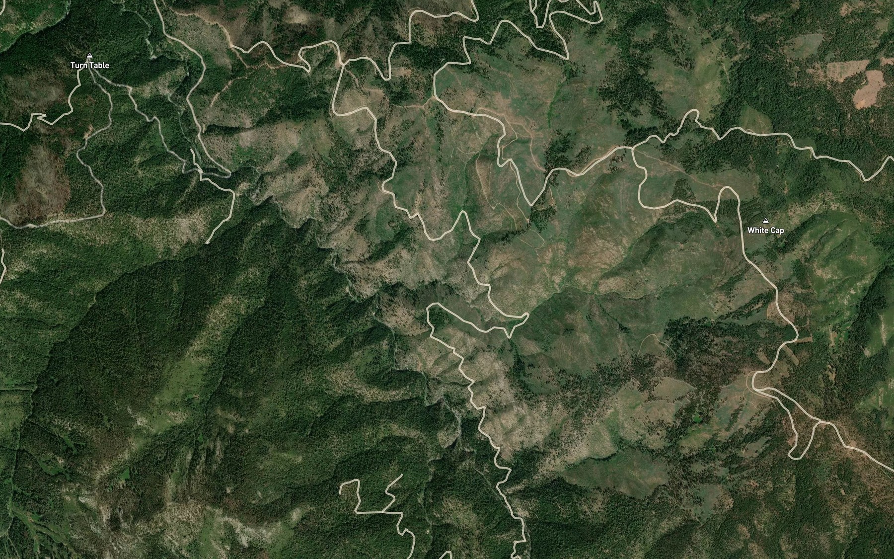 Satellite map of the Golden Creek