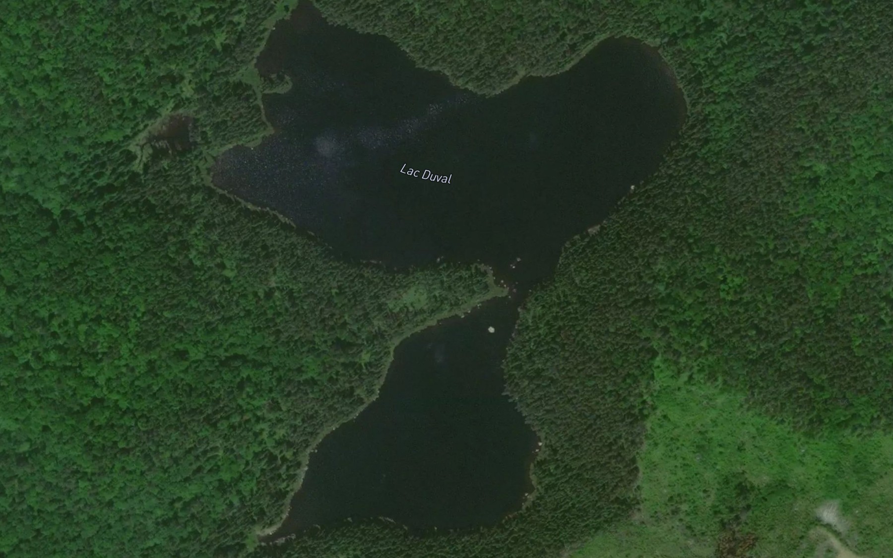 Satellite map of the Lac Duval