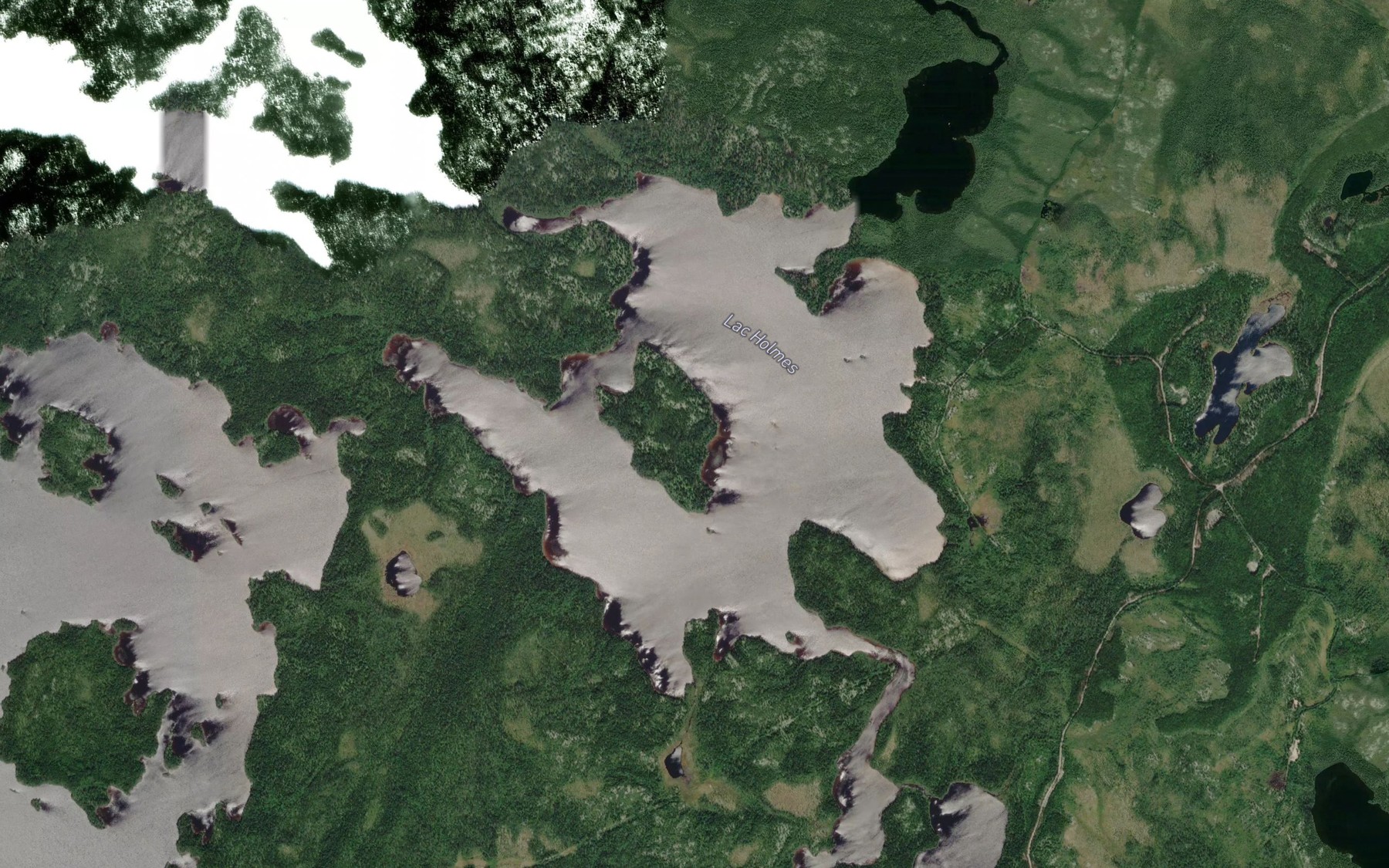 Satellite map of the Lac Holmes