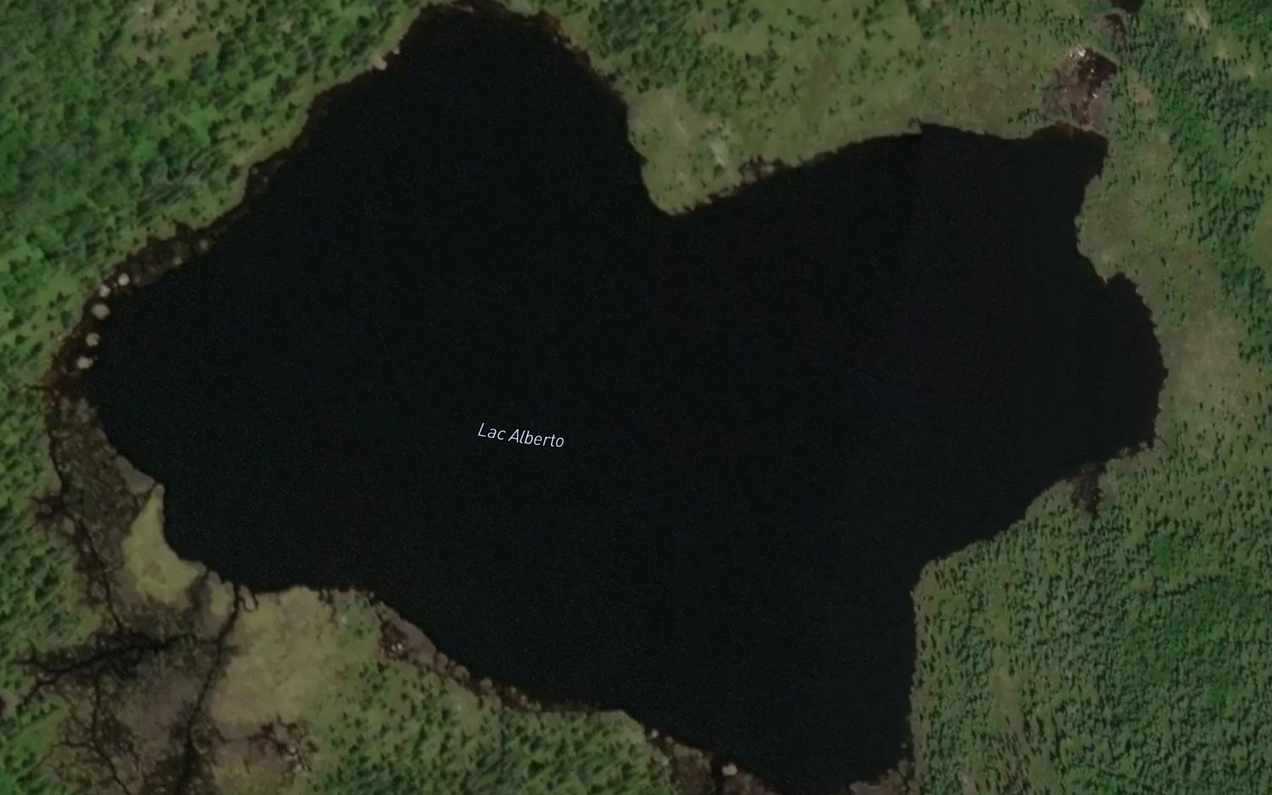 Satellite map of the Lac Alberto