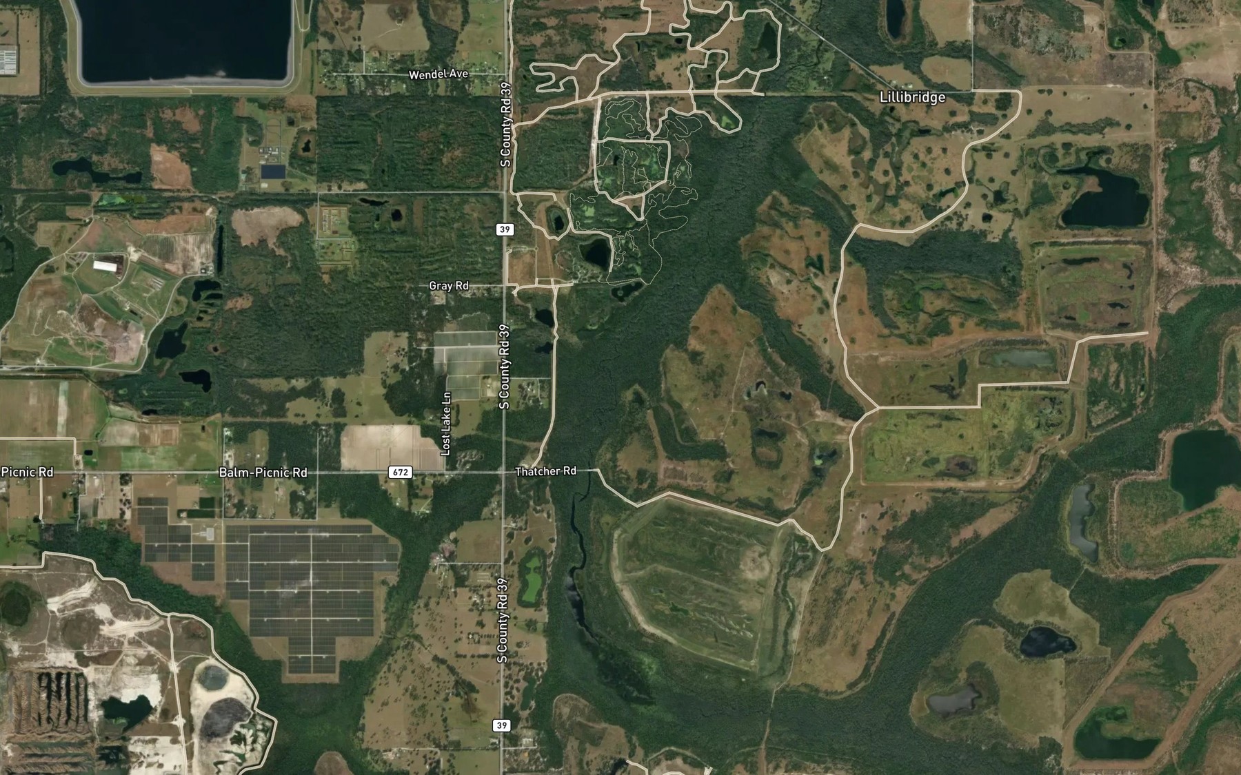 Satellite map of the Hurrah Creek