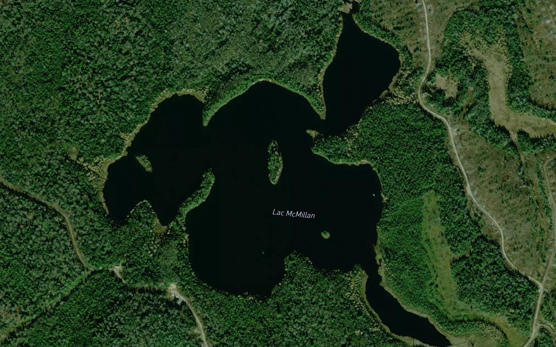Satellite map of the Lac McMillan