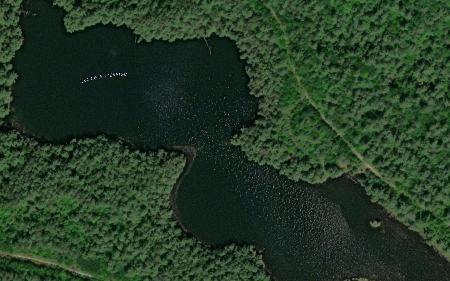 Satellite map of the Lac de la Traverse
