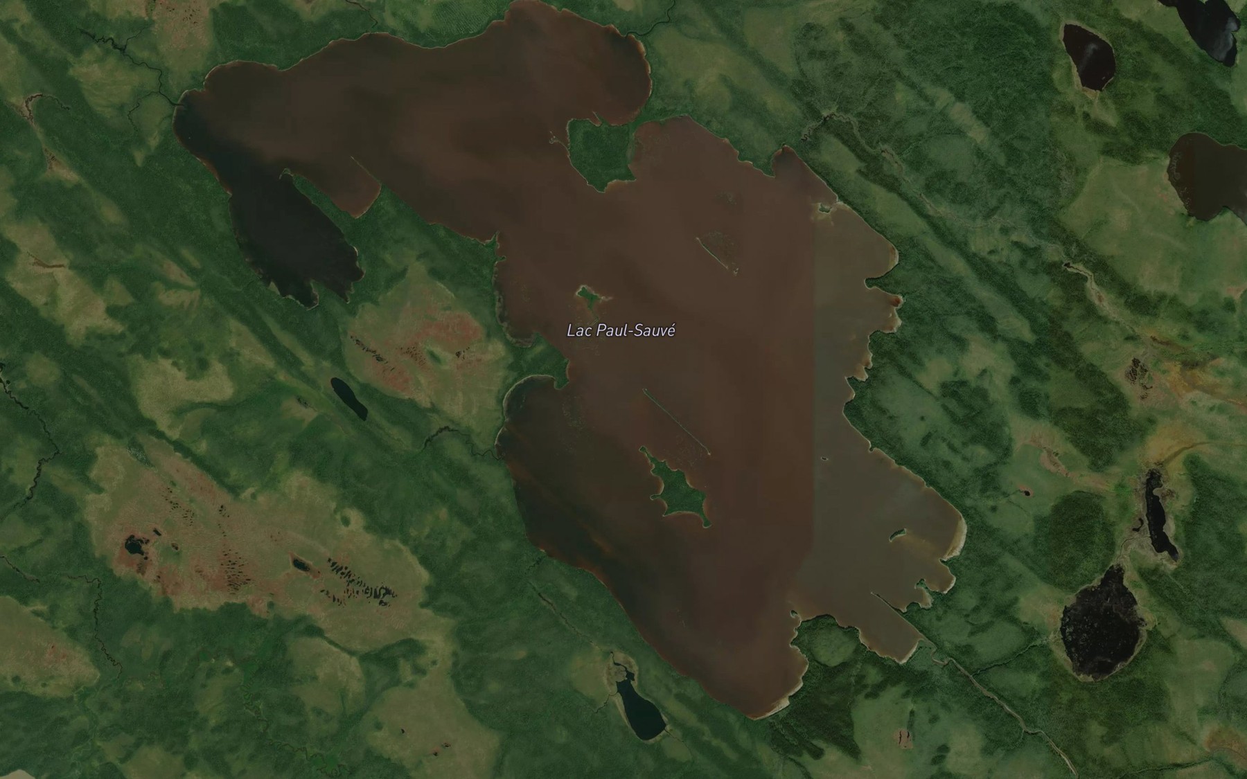 Satellite map of the Lac Paul-Sauve