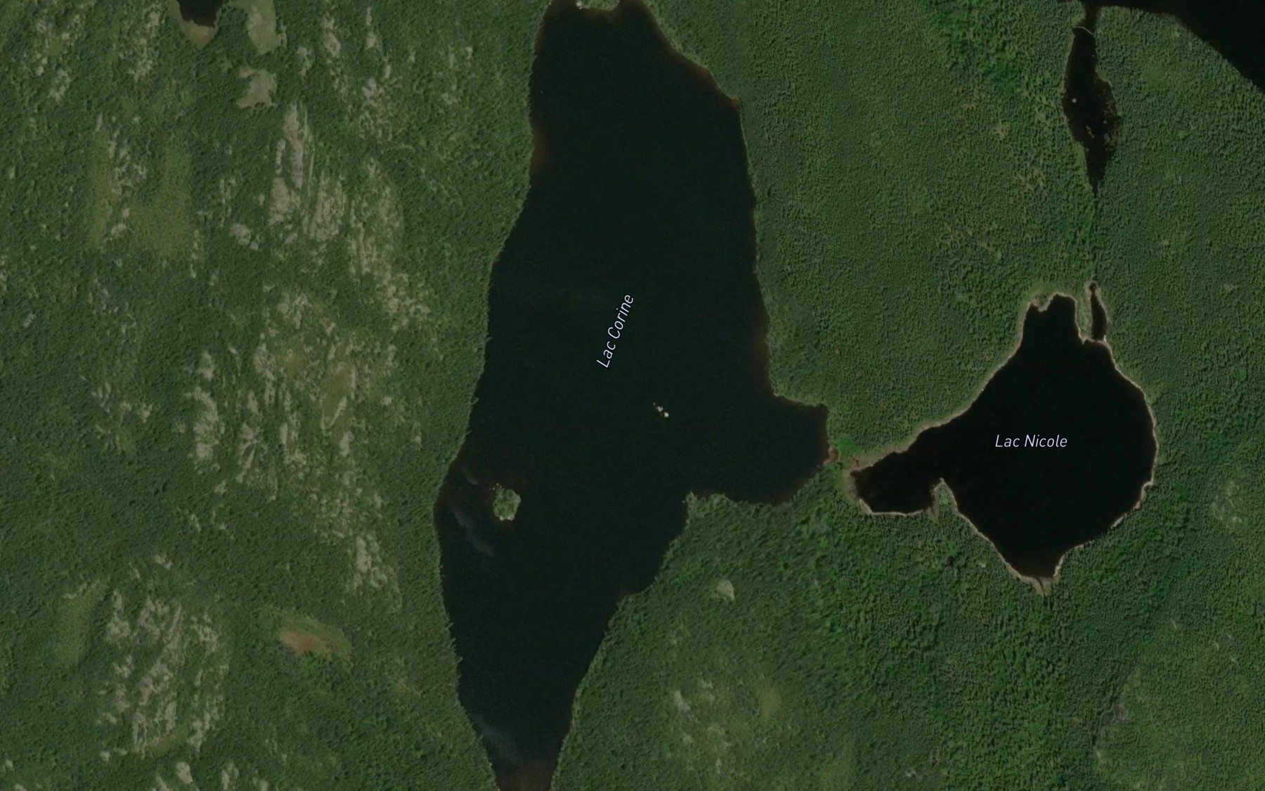 Satellite map of the Lac Corine