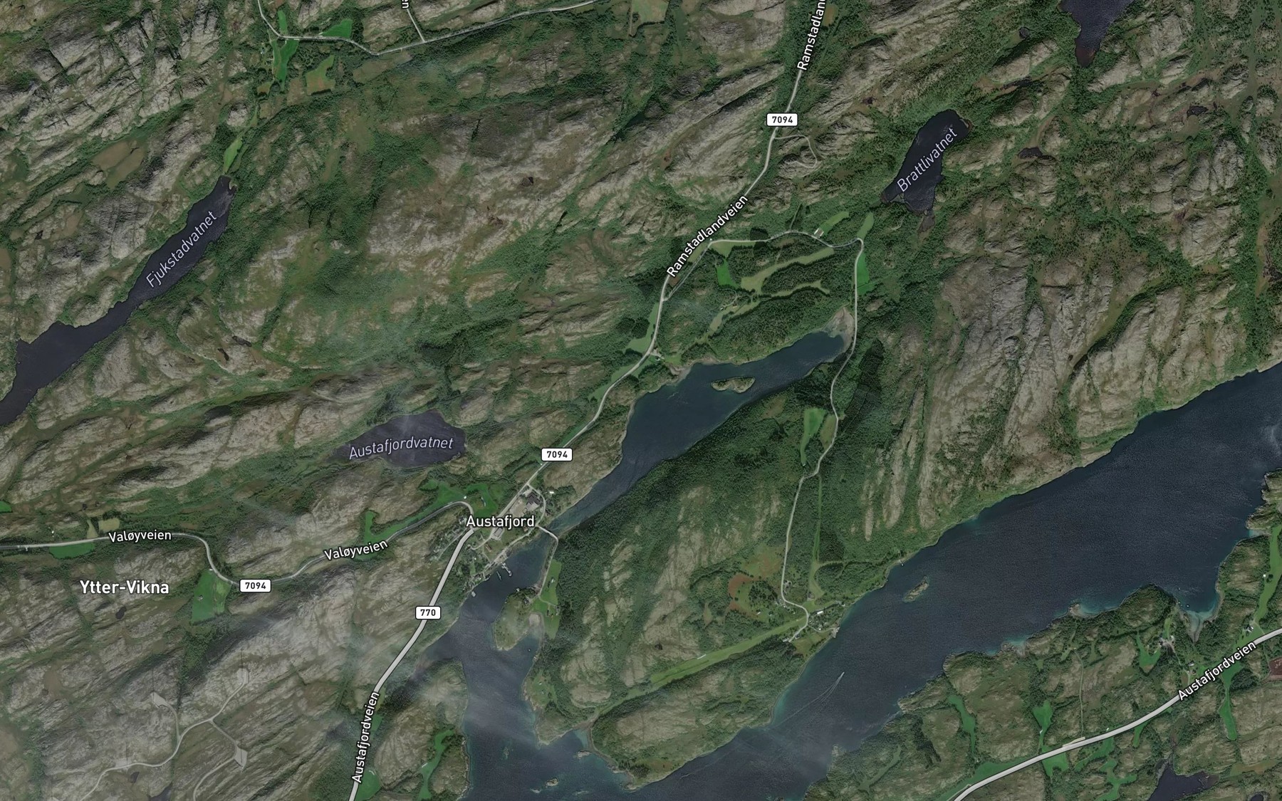 Satellite map of the Sjynessvika