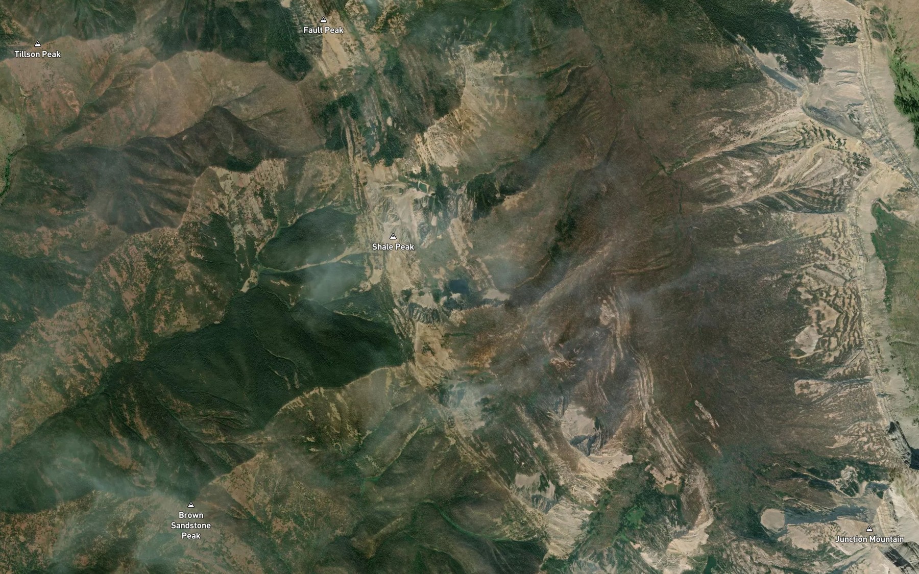 Satellite map of the Prisoner Lake