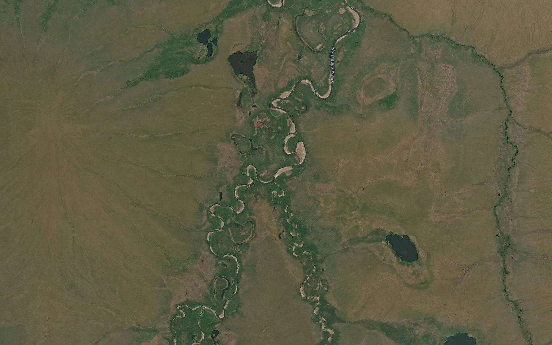 Satellite map of the Schlitz Creek