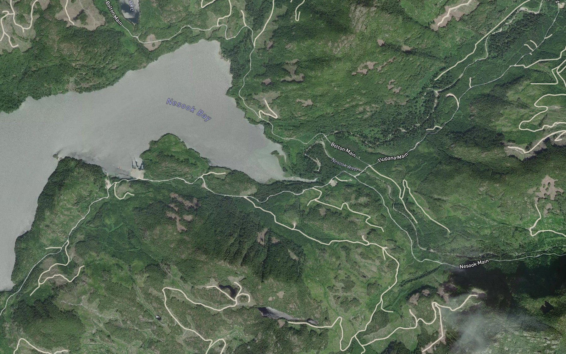 Satellite map of the Tlupana River