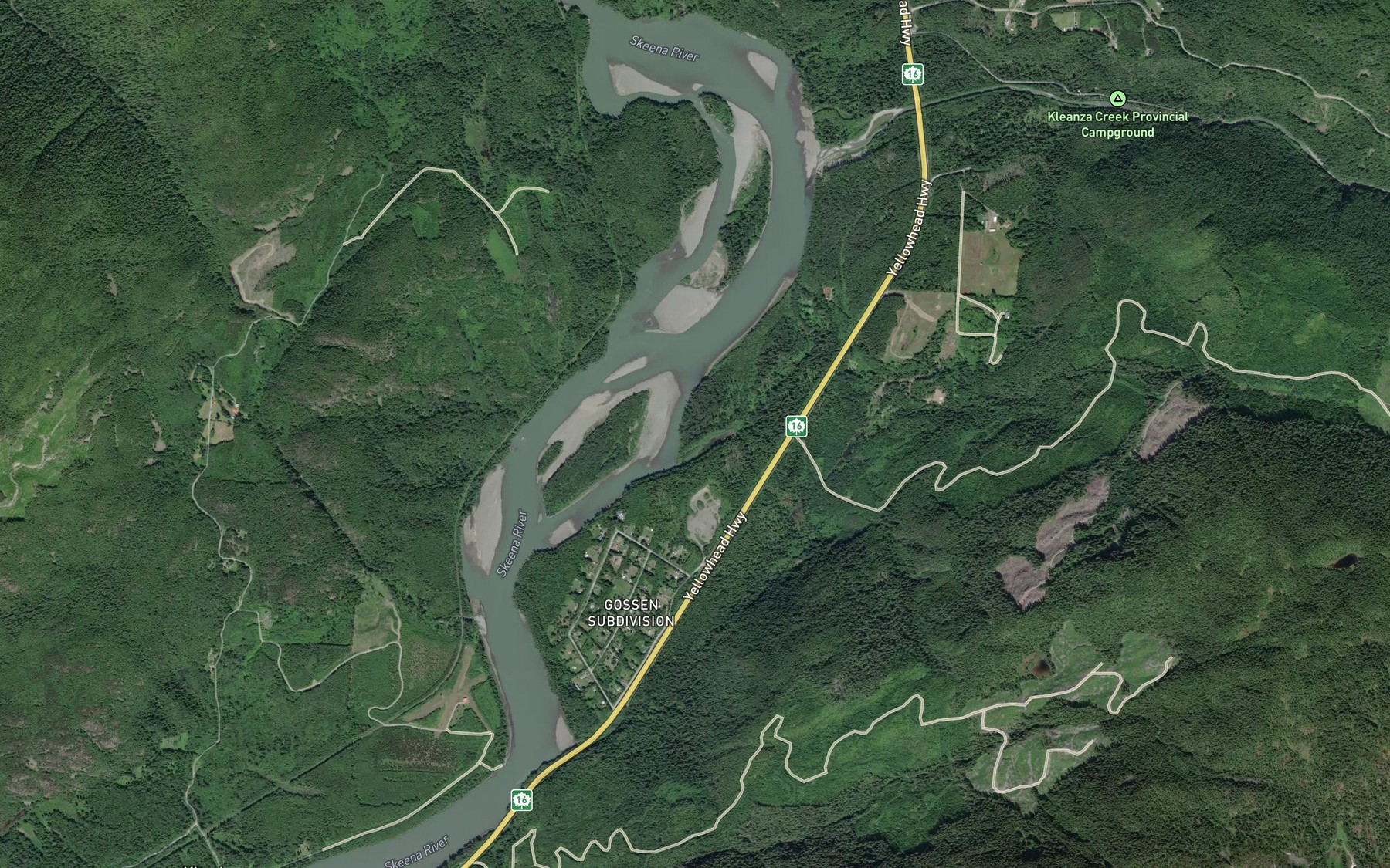 Satellite map of the Noble Five Creek