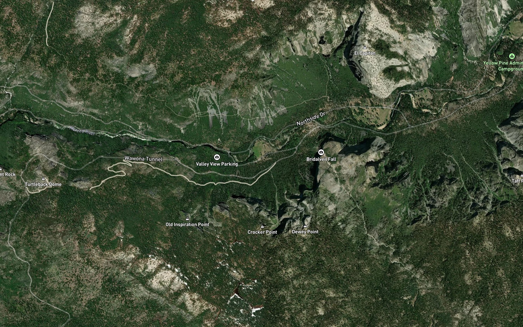 Satellite map of the Moss Spring