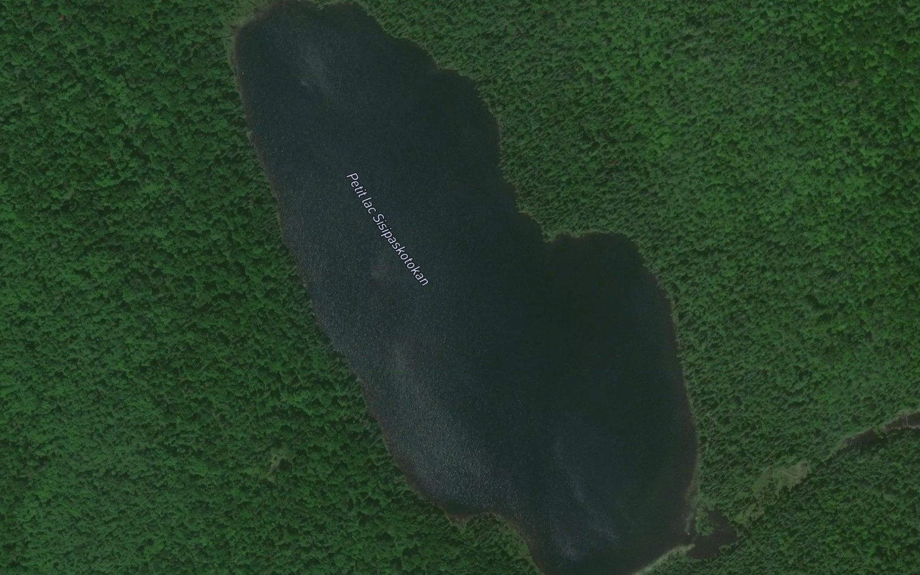 Satellite map of the Petit lac Sisipaskotokan