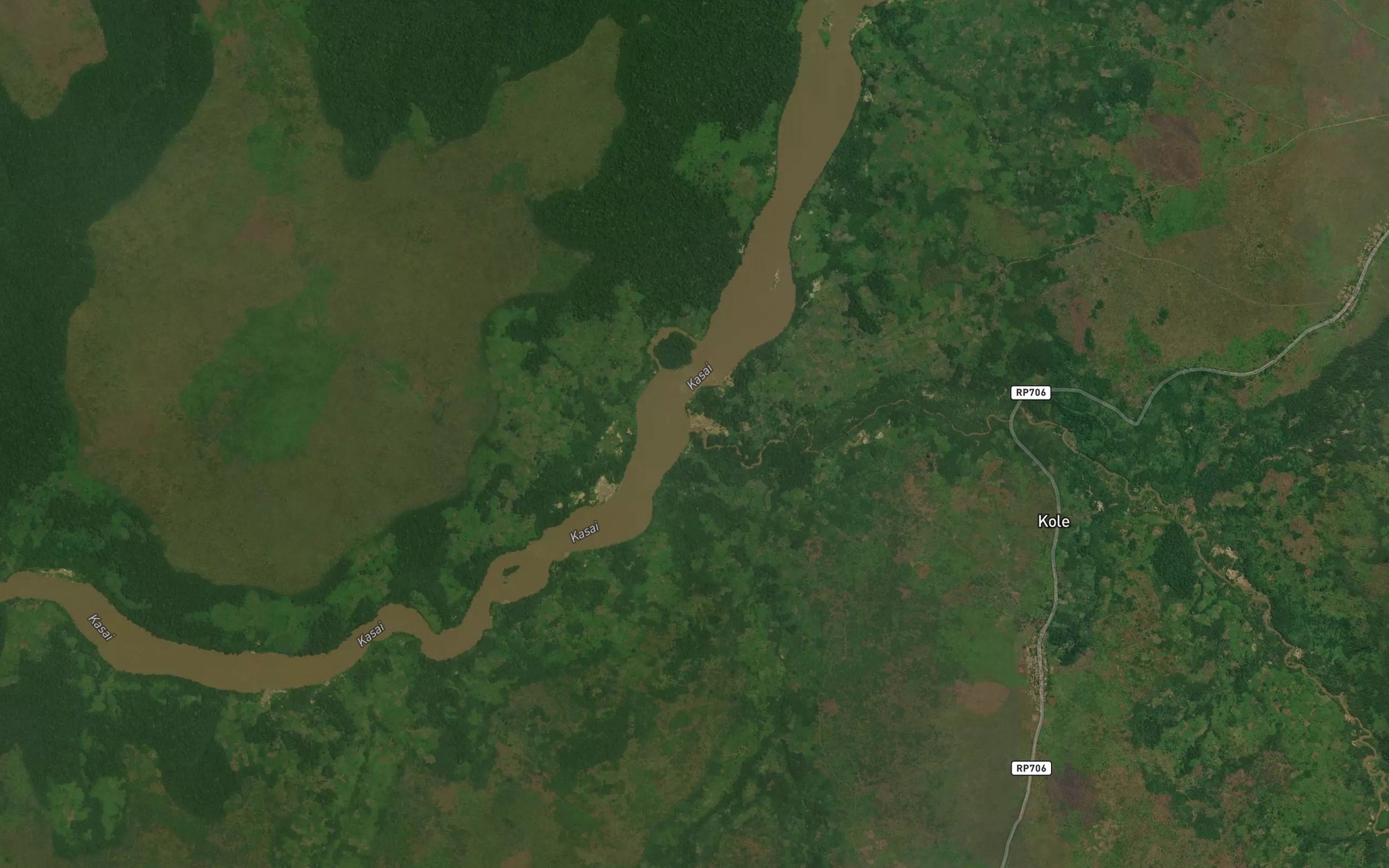 Satellite map of the Kabambaye