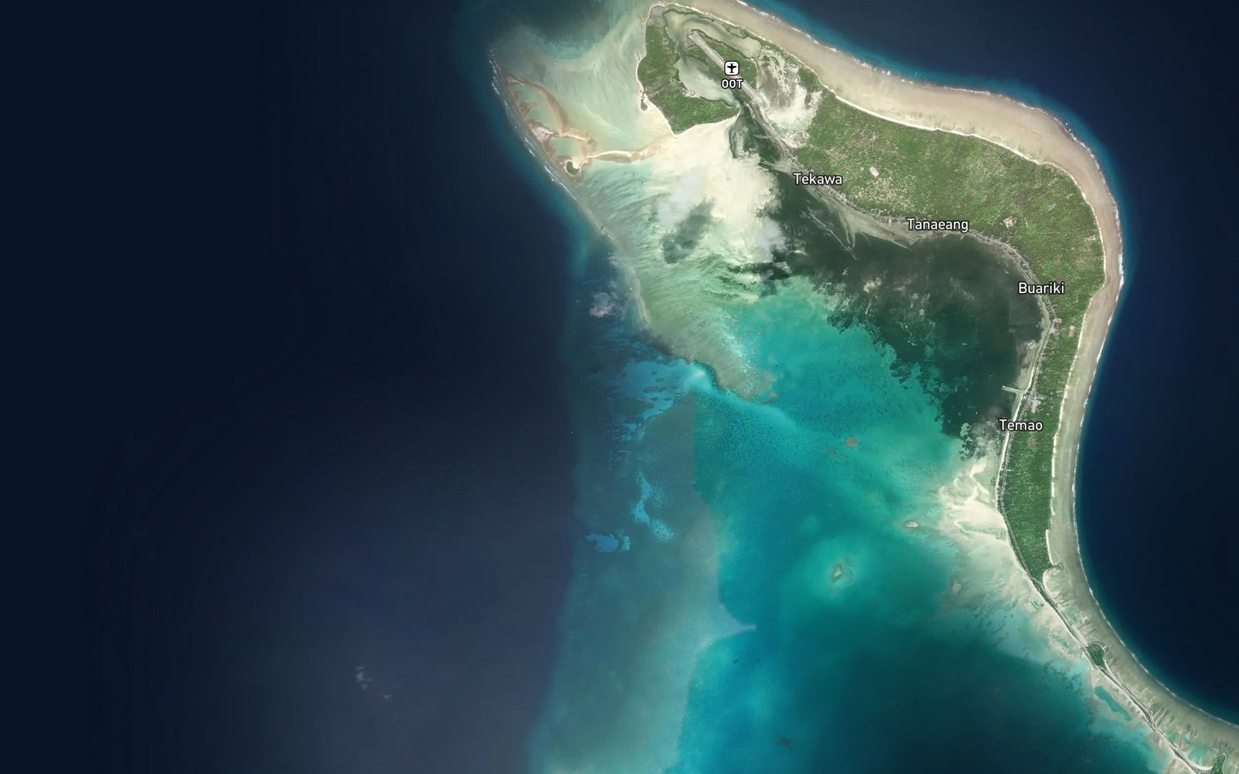 Satellite map of the North Boat Channel
