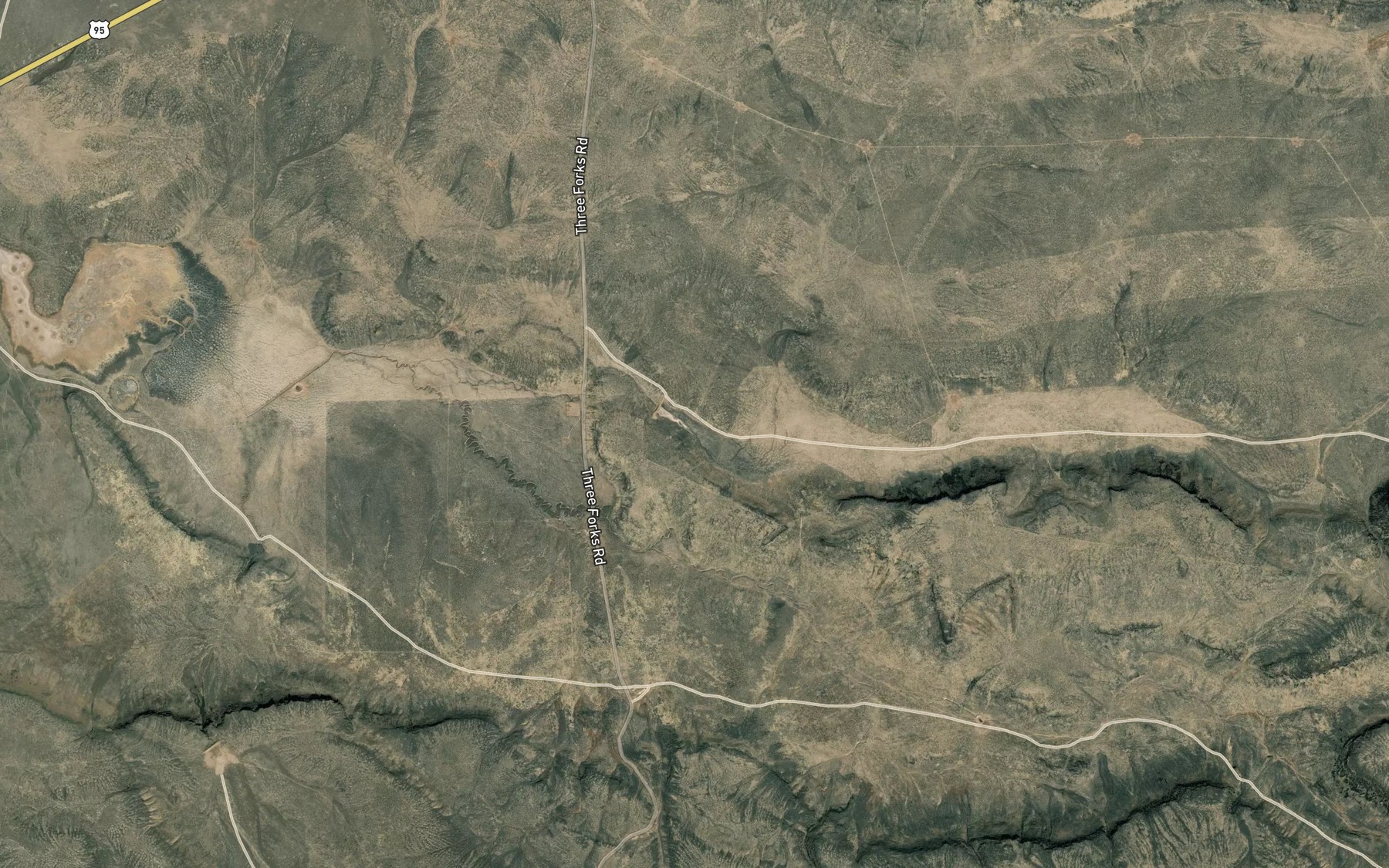 Satellite map of the Greeley Reservoir
