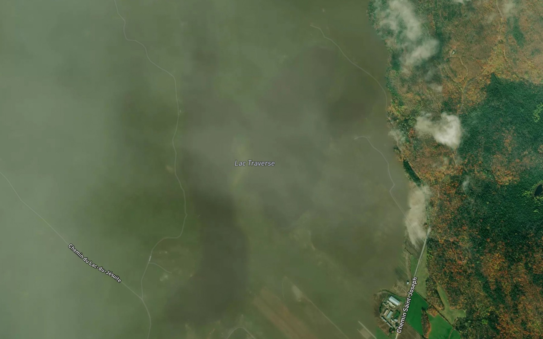 Satellite map of the Lac Traverse