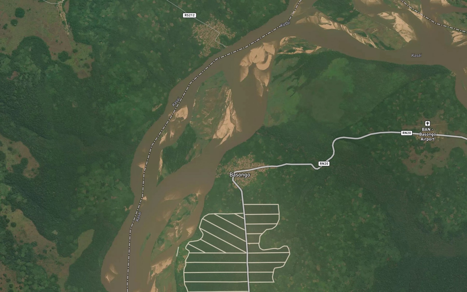 Satellite map of the Lubudi