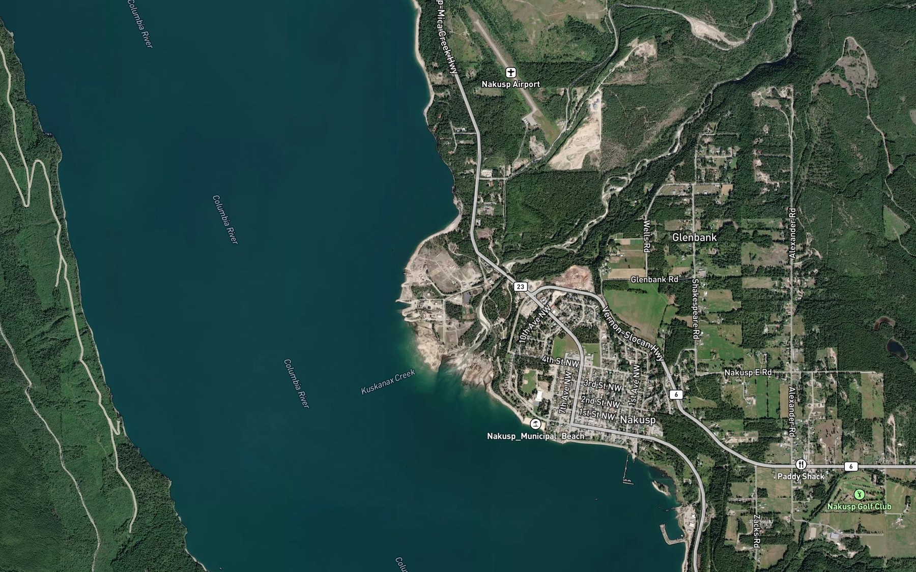 Satellite map of the Telegraph Bay