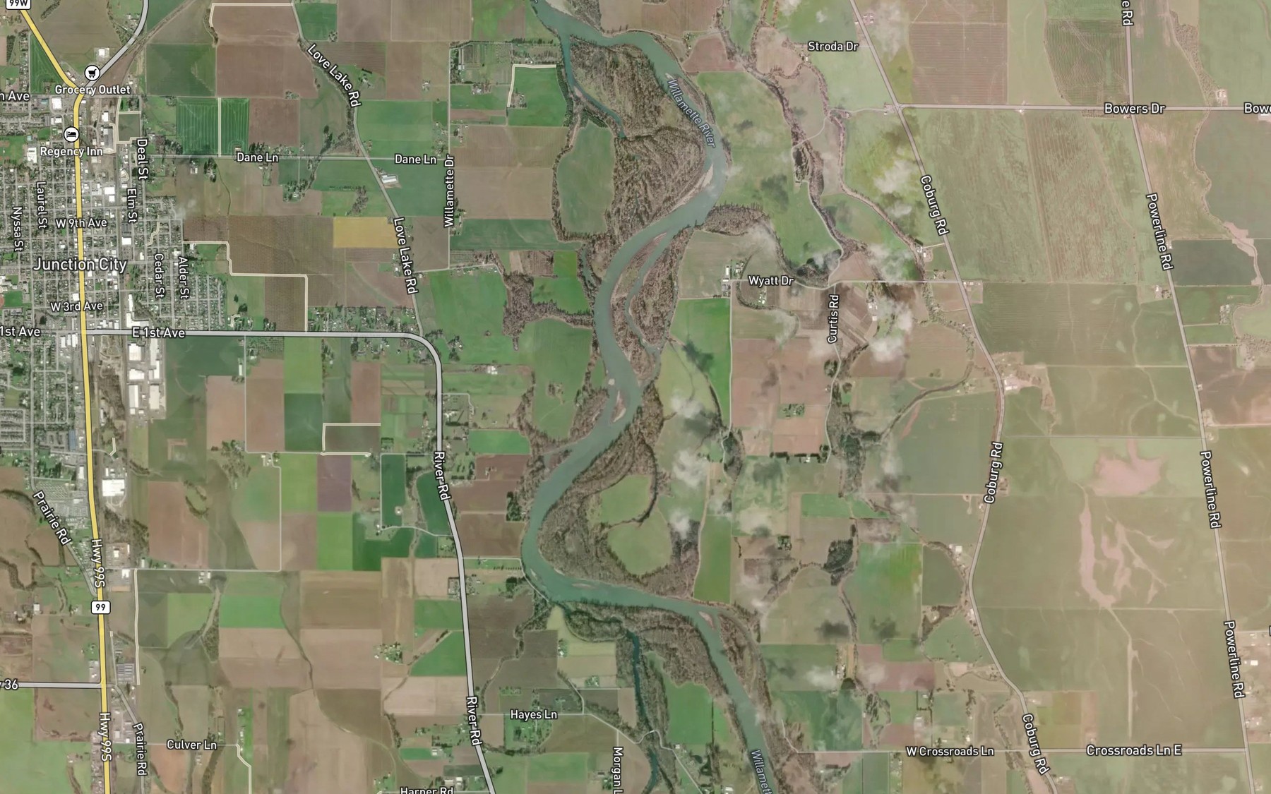 Satellite map of the Third Slough