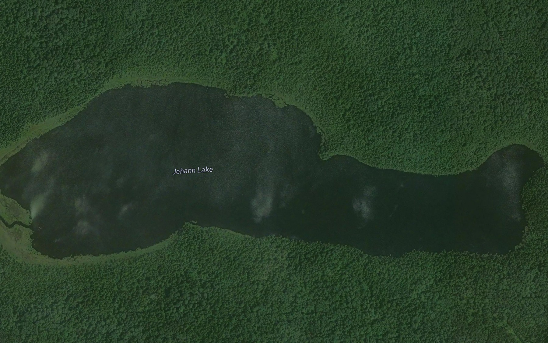 Satellite map of the Jehann Lake