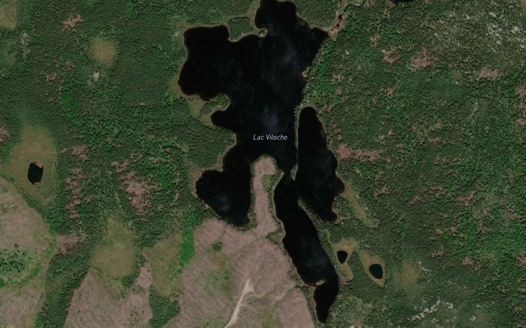 Satellite map of the Lac Viloche