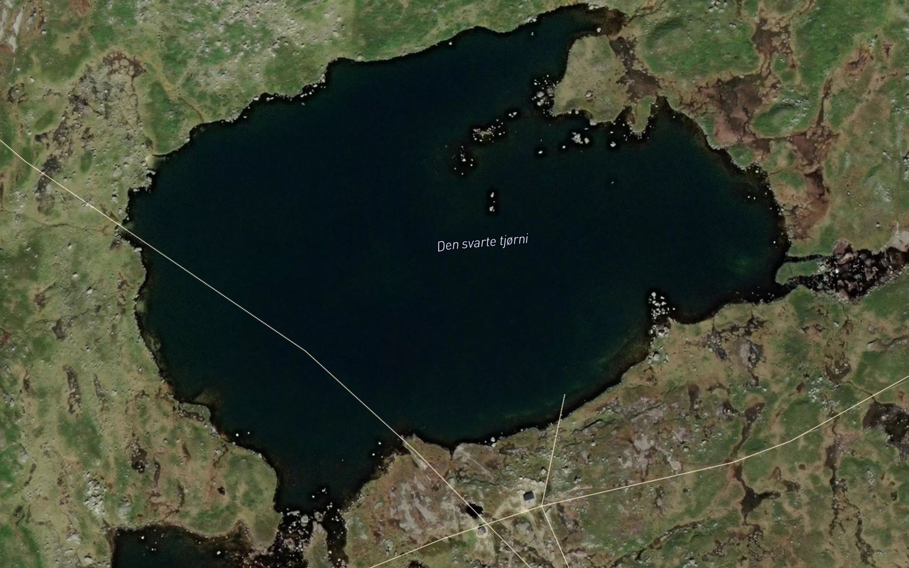 Satellite map of the Den svarte tjonni