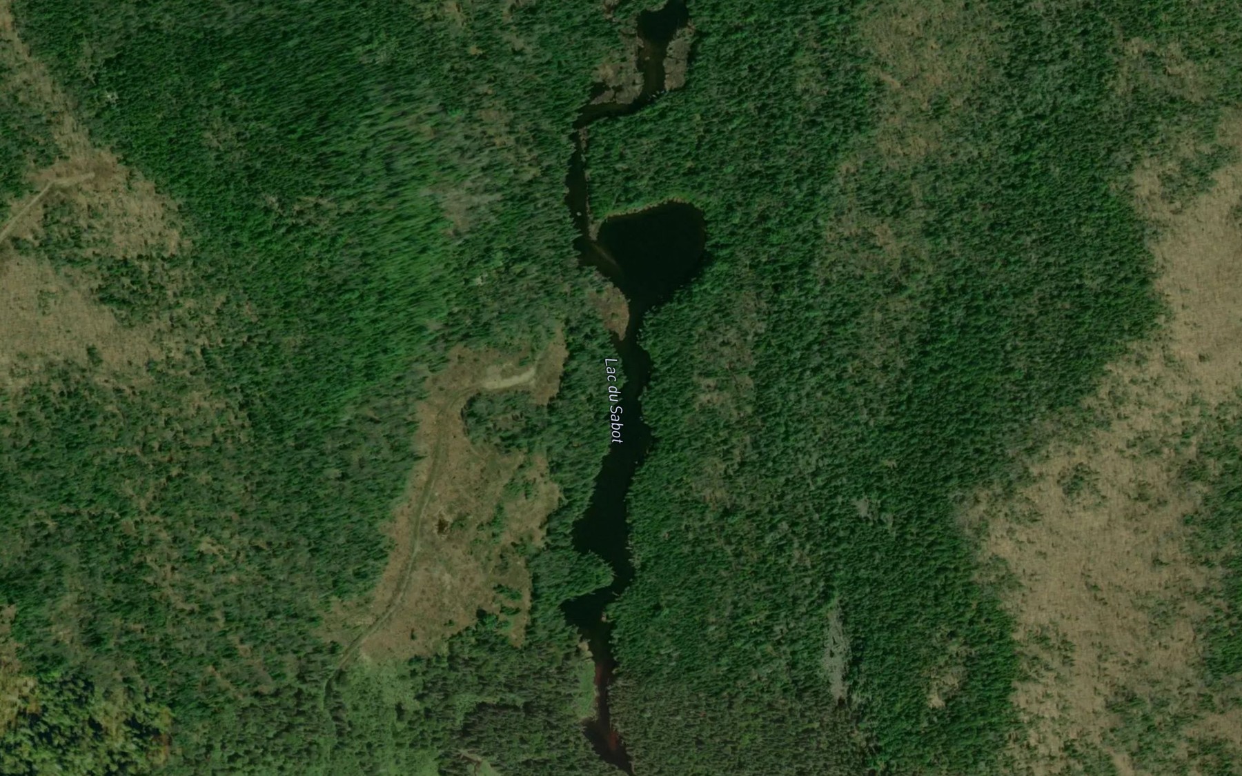 Satellite map of the Lac du Sabot