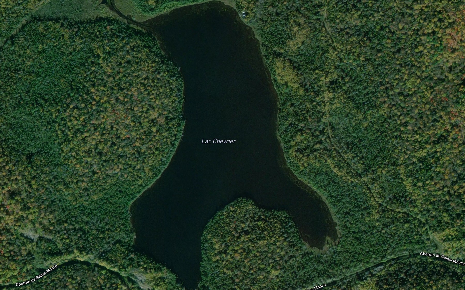 Satellite map of the Lac Chevrier