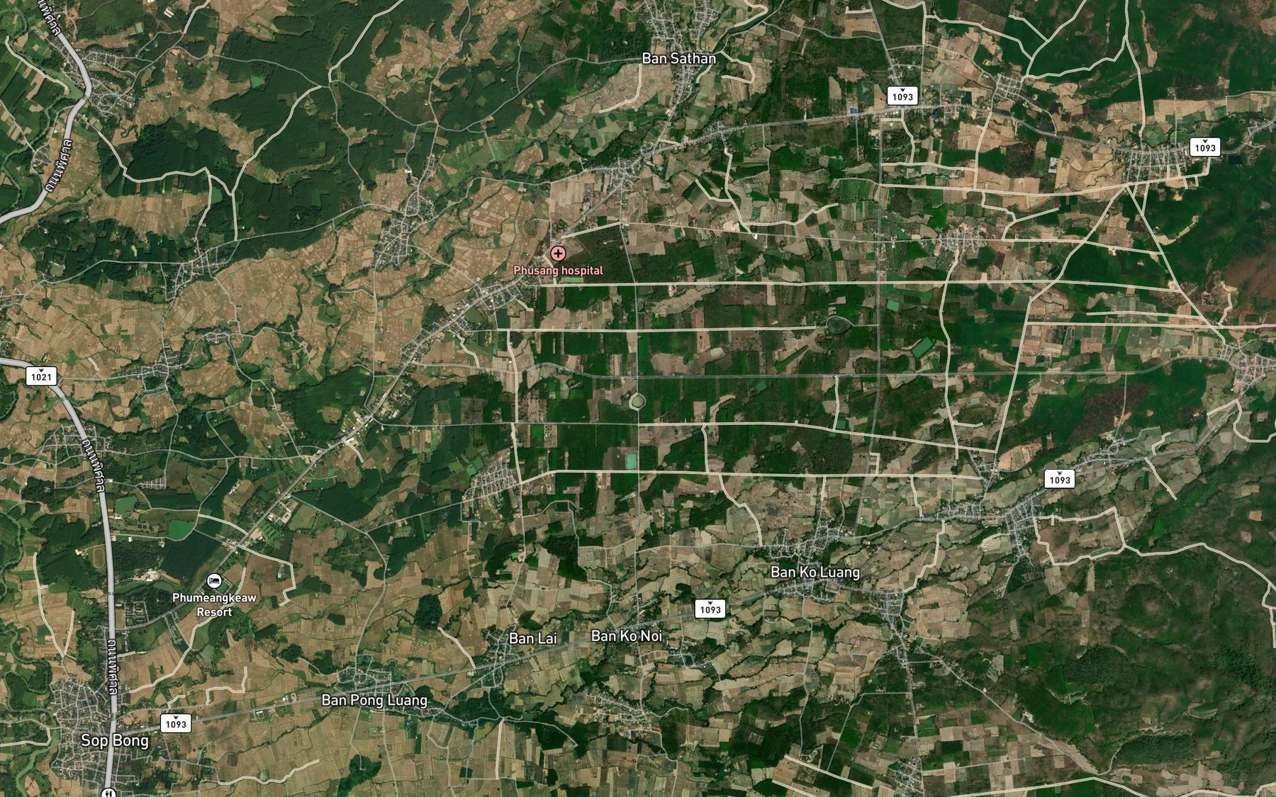 Satellite map of the Nong Din Dam