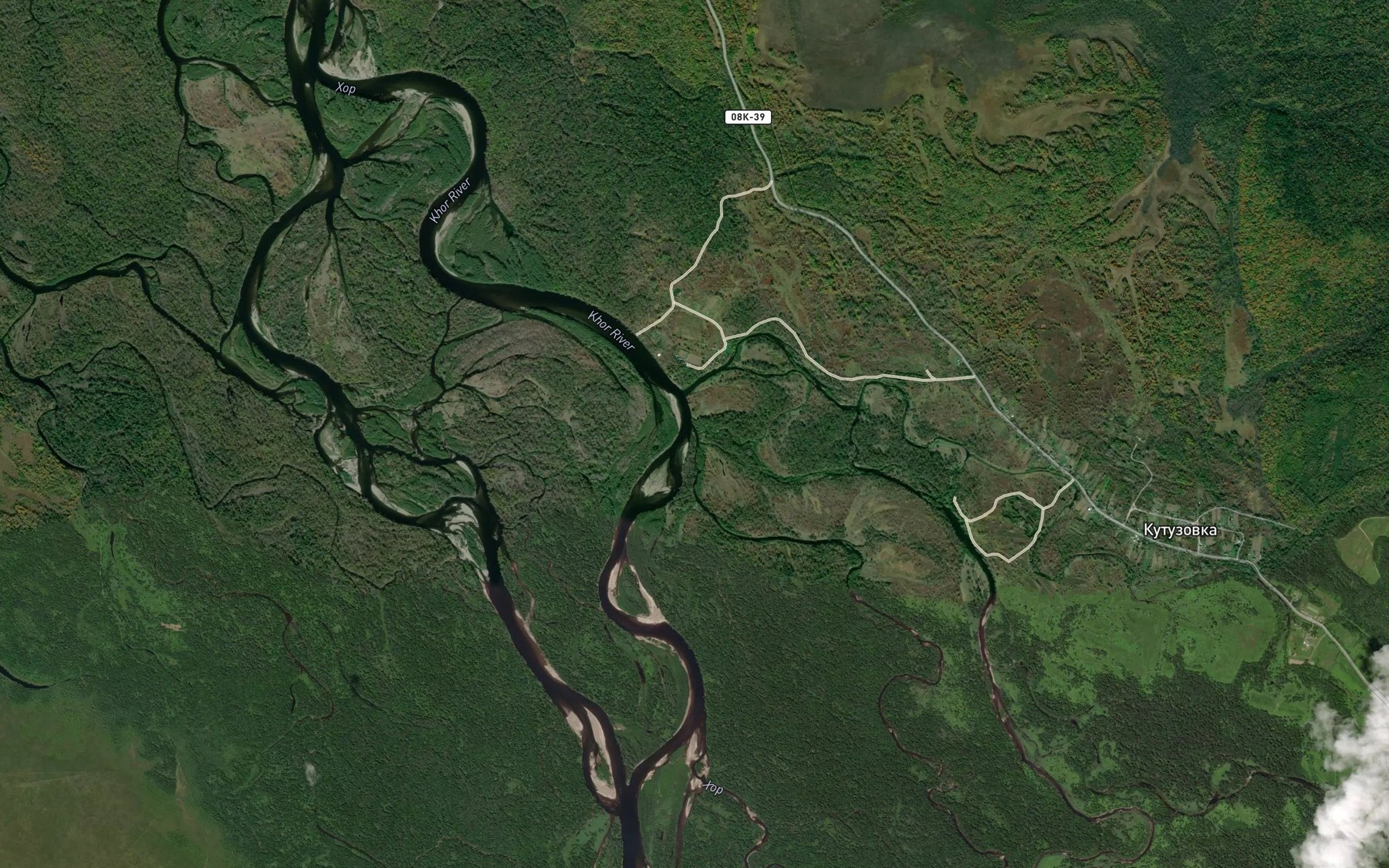 Satellite map of the Protoka Ambanskaya Vtoraya