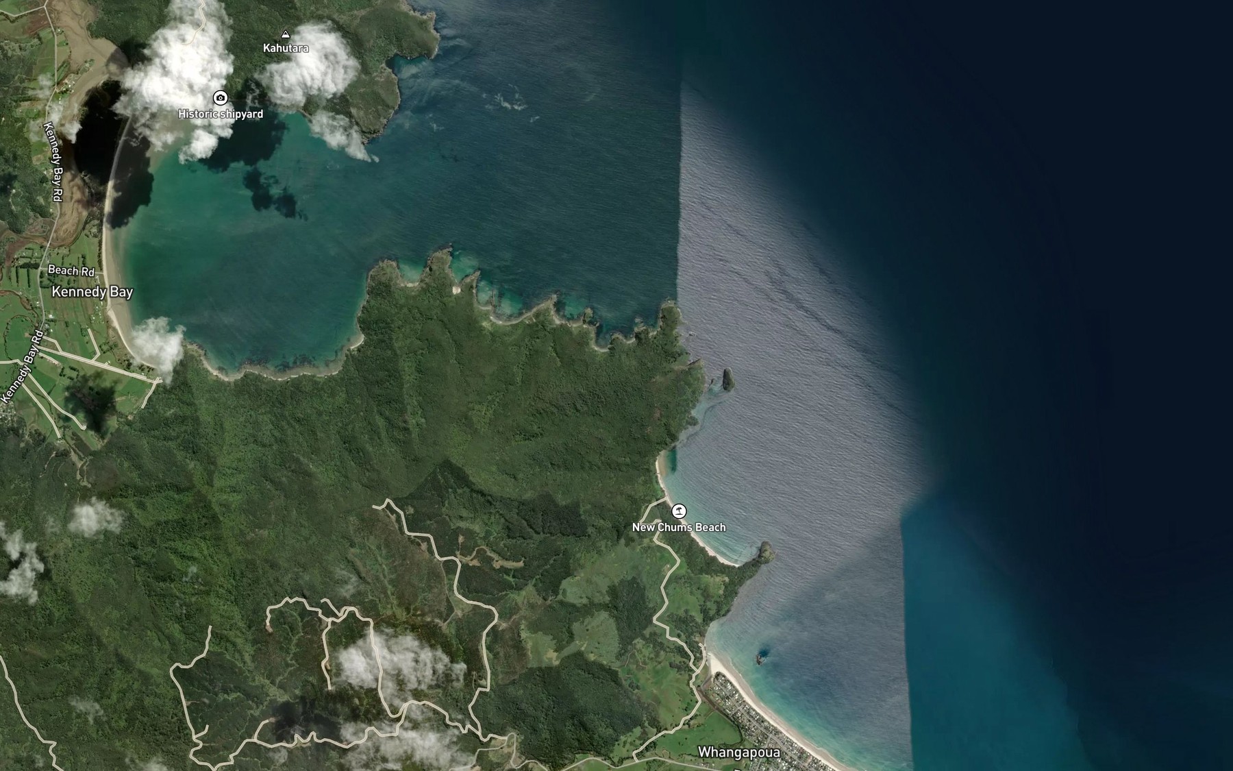 Satellite map of the Wainuiototo Bay