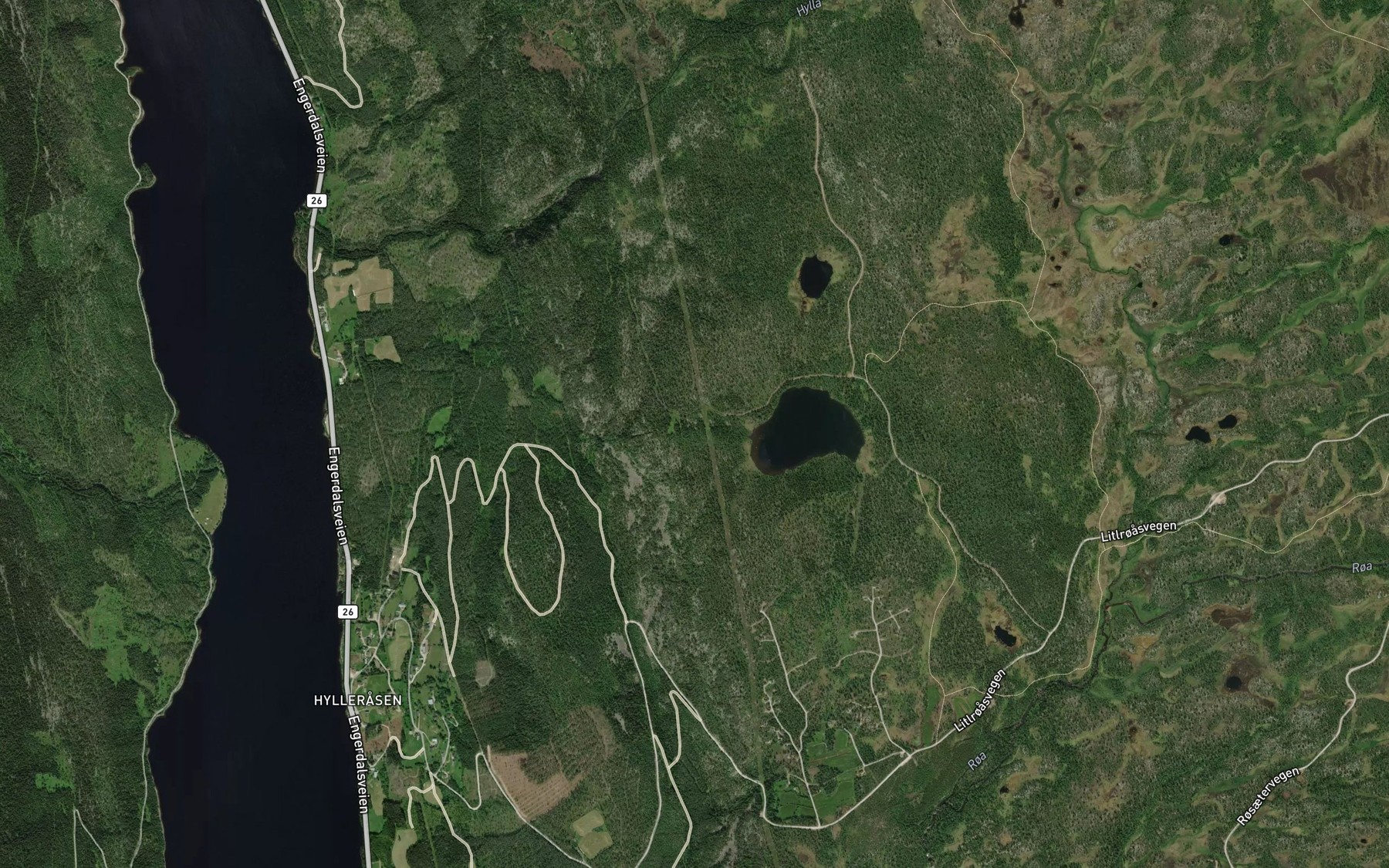 Satellite map of the Tjonnbekken