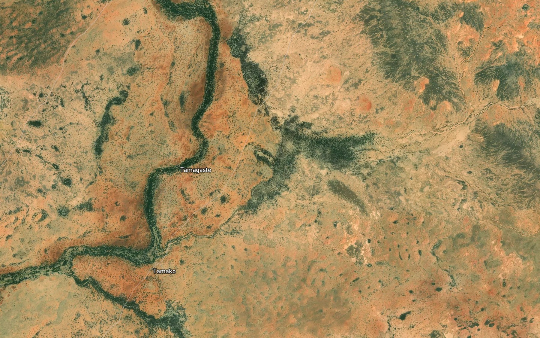 Satellite map of the Tamaras